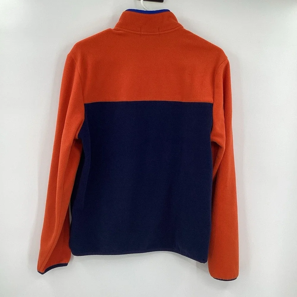 Boys Polo Ralph Lauren Snap Fleece Pullover- Navy/Orange/Royal-‎ XL (18/20)